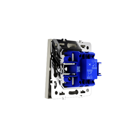 Перекрестный переключатель встраиваемый Voltum S70 одноклавишный 10А, (шелк)
