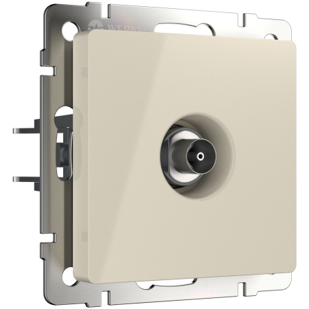 ТВ розетка проходная (слоновая кость) СУ IP20 Werkel