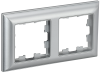 BRITE Рамка 2-мест. РУ-2-Бр алюм./алюм. IEK