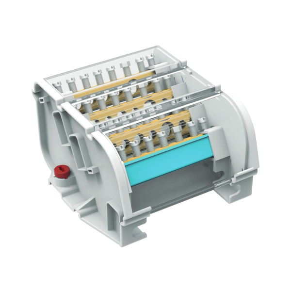 Блок распределительный на DIN рейку 4р 160А, 5х7мм 1х8мм 1х9мм 1х12мм DKC