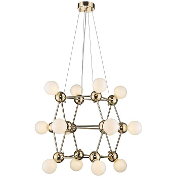 Люстра подвесная Белое золото/Золото E27 14*60Вт WE234.14.303 WERTMARK