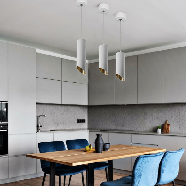 Светильник потолочный Feron ML1828 на подвесе MR16 35W 230V, белый, золото 55*200