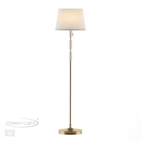 Торшер E27 1*60W LONDON бронзовый/белый/абажур ткань ODEON LIGHT