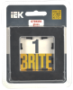 BRITE Рамка 1-мест. РУ-1-2-Бр стекло черн. матовый IEK