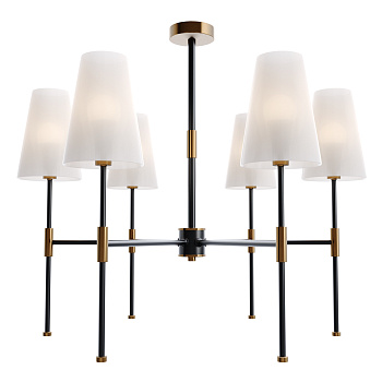 Люстра 6*E14 40Вт Черный и Латунь IP20 Tida FR5196PL-06BBS Freya