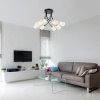 Люстра потолочная E27 8*60W 220V PAULA черный,хром LUMION