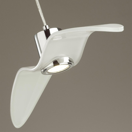 Подвес GU10 1*5W BIRDS белый/хром/стекло B ODEON LIGHT