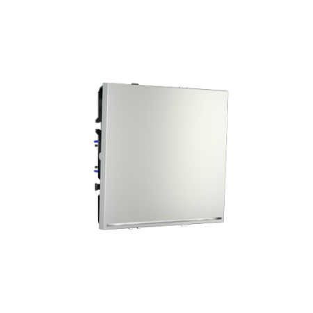 Проходной переключатель встраиваемый Voltum S70 одноклавишный с подсветкой 10А, (сталь)