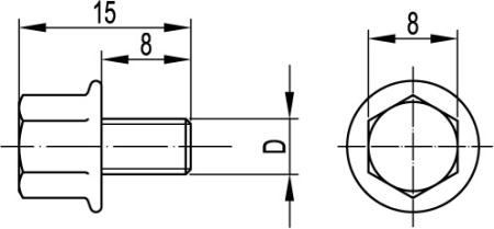 Винт для электрического соединения М5х8 DKC