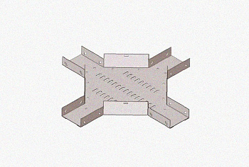 Лоток крестообразный замковый перфорированный КМЗ 500х60 УХЛ1, горячее цинкование, S1,5