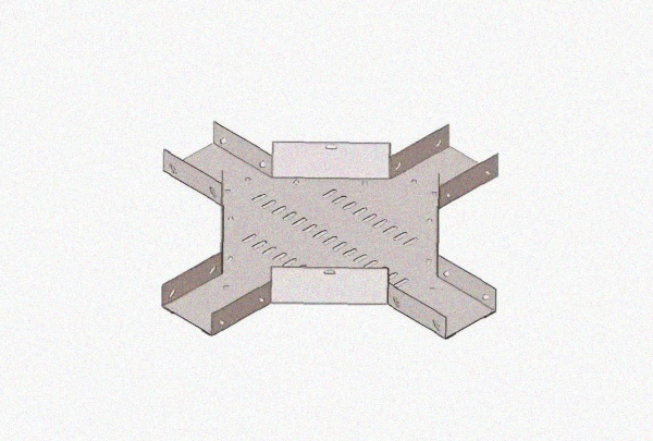 Лоток крестообразный замковый перфорированный КМЗ 500х60 УХЛ1, горячее цинкование, S1,5