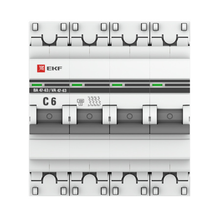 Выключатель автоматический ВА МОД 4П 6А С 4,5кА PROxima EKF