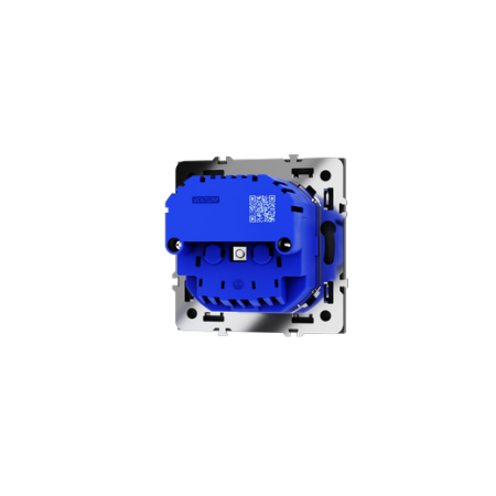 Розетка встраиваемая Voltum S70 с заземлением и защитными шторками, 16А, с USB, A+A, (титан)