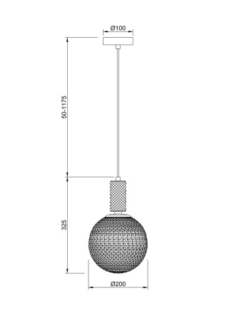 Подвесной светильник 1*E27 40Вт Хром IP20 Milagro P029PL-01CH Maytoni