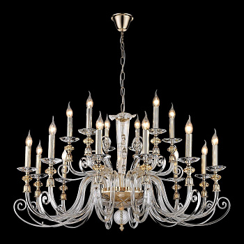 Люстра подвесная Золото, Прозрачный E14 18*40Вт WE174.18.303 WERTMARK