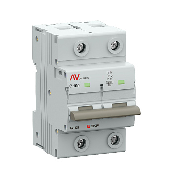 Выключатель автоматический ВА МОД AV-125 2П 100A C 10кА AVERES EKF