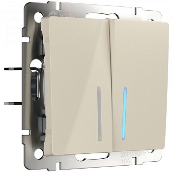 Встраиваемые механизмы Выключатель СУ 2 кл. с подсветкой 10А 00 IP20 Werkel