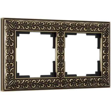 Antik Рамка горизонт/вертик 2 пост . бронза IP20 Werkel