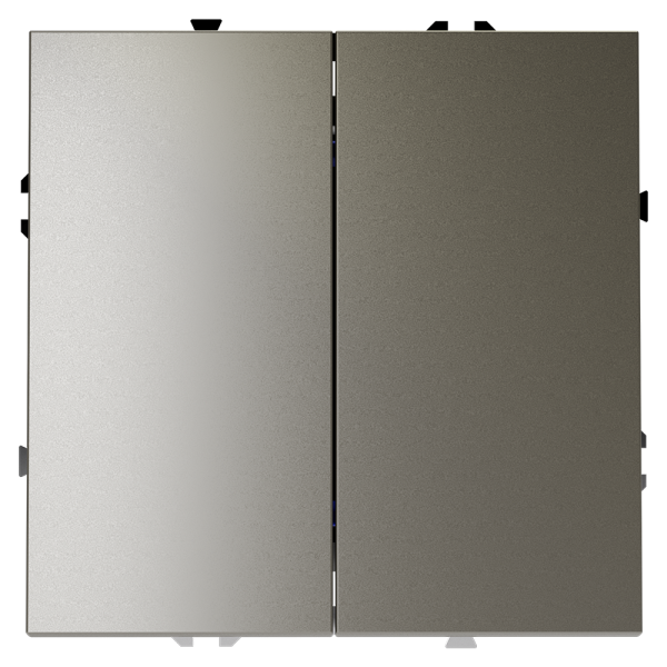 Проходной переключатель встраиваемый Voltum S70 двухклавишный 10А, (шелк)