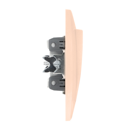 Валенсия Выключатель 2-кл, 10А кремовый проходной EKF