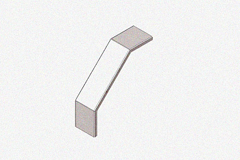 Крышка лотка замкового КЛСЗ 600х85-90 УХЛ1 для поворота трассы вниз на 90, горячее цинкование, S1,5