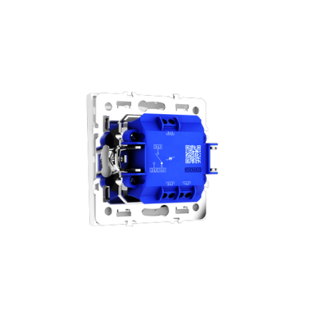 Проходной переключатель встраиваемый Voltum S70 одноклавишный с подсветкой 10А, (белый глянцевый)