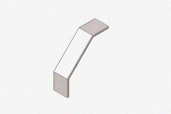 Крышка лотка замкового КЛСЗ 600х85-90 УХЛ1 для поворота трассы вниз на 90, горячее цинкование, S1,5