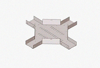 Лоток крестообразный замковый перфорированный КМЗ 200х50 УТ1,5, горячее цинкование, S1,5
