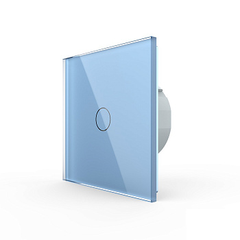 Сенсорный выключатель 1 клавиша 1 пост Синий Livolo