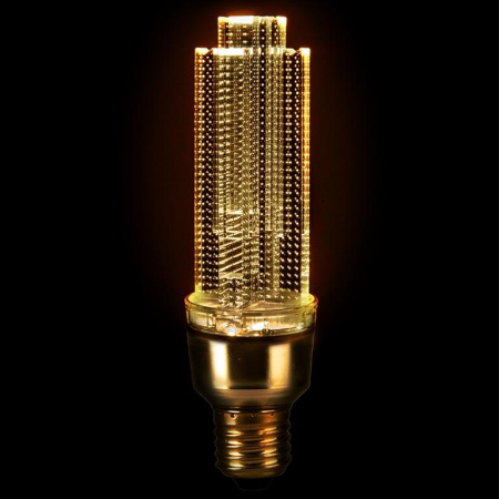 Филаментная светодиодная лампа GLDEN-CRYSTAL-5-230-E27-2700 Золотая General