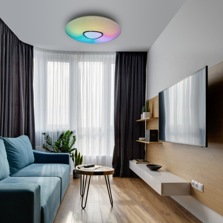 Св/д управляемый св-к накл.Feron AL5777 RAINBOW тарелка 60W RGB + CCT 3000К-6000K