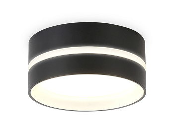 Светильник накладной TN5389 SBK/FR черный песок/белый матовый GX53 IP44 D85*41 Ambrella Light