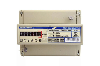 Счетчик электроэнергии 3ф 10-100А однотарифный кл1 DIN-рейка 4пр. М7 Р31 ЦЭ 6803В Энергомера