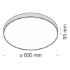 Потолочный светильник 96Вт 4000K Белый IP22 Zon C032CL-L96W4K Technical