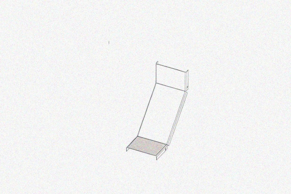 Крышка лотка КЛП 100х65-90 УХЛ1 для поворота трассы вверх на 90, оцинкованный лист S1,5