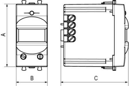 Датчик движения модульный, "Avanti", "Ванильная дымка", 1 модуль DKC