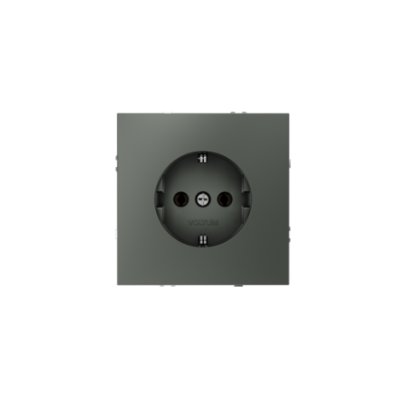Розетка встраиваемая Voltum S70 с заземлением 16А, (титан)