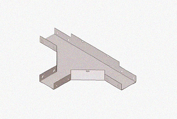 Лоток тройниковый глухой ОТГ 400х200 У3, окрашенный, S1,5