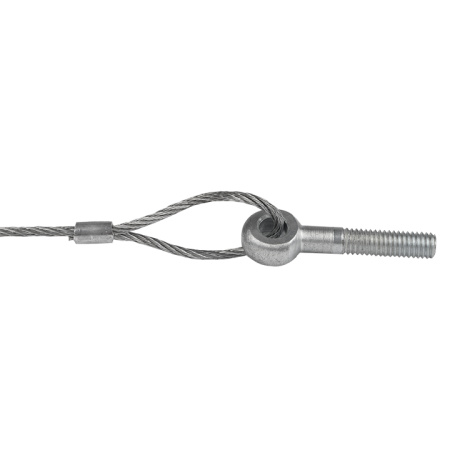 Трос стальной с рым-болтом М6 10 м (2 мм) EKF