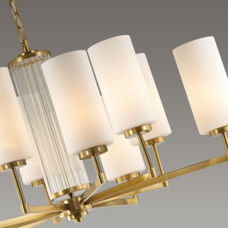 Люстра E27 10*40W KASALI матов.золотой/белый/стекло ODEON LIGHT