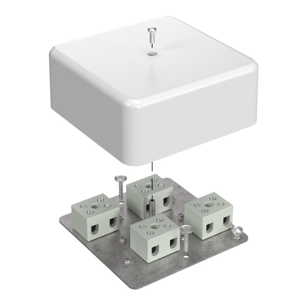 Коробка огнестойкая для кабель-канала 40-0470-FR2.5-8 Е15-Е120 103х103х45 RAL9003 Промрукав (22 шт/уп)