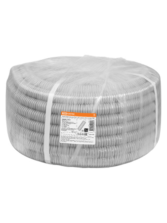 Труба гофрированная ПВХ d 25 с зондом (25 м) легкая TDM