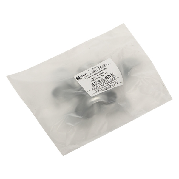 Скоба металлическая однолапковая d16-17 мм (10 шт) PROxima EKF