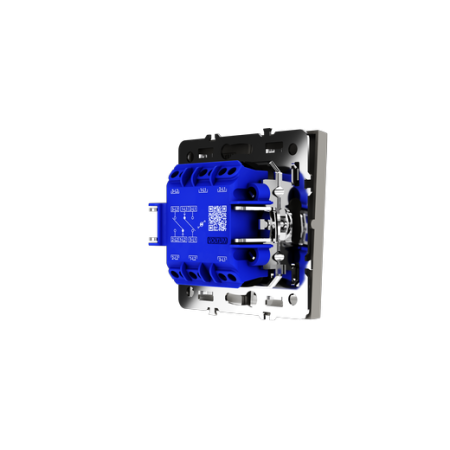 Проходной переключатель встраиваемый Voltum S70 двухклавишный с подсветкой 10А, (кашемир)