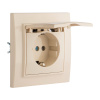 Минск Розетка 1-местная СП с/з с крышкой 16А бежевая с защ, штор, EKF Минск Розетка 1-местная СП с/з с крышкой 16А бежевая с защ, штор, EKF