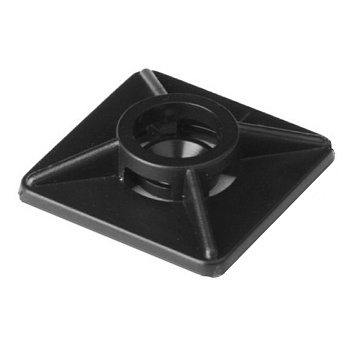 Монтажная база двойная самоклеящаяся 28x28, черная для хомутов шириной до 4,8мм DKC