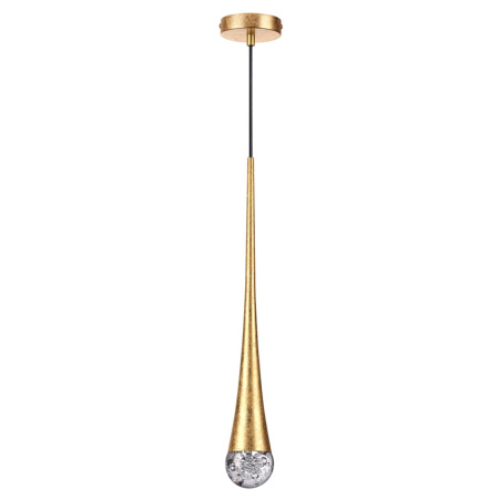 Подвесной св-к IP20 GU10 LED max 6W GOTA прозрачн/золот фольг-ние ODEON LIGHT