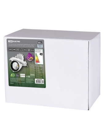 Светильник встраиваемый поворотный "Акцент-1" LED DSL-01-030-NW 30 Вт, 24°, 4000 К, 90 Ra, IP40, TDM