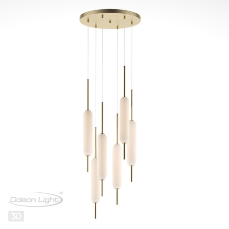 Подвес LED 72W REEDS бронзовый/белый ODEON LIGHT