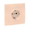 Валенсия Розетка 1-местная с/з 16А кремовая с защ, штор, EKF Валенсия Розетка 1-местная с/з 16А кремовая с защ, штор, EKF